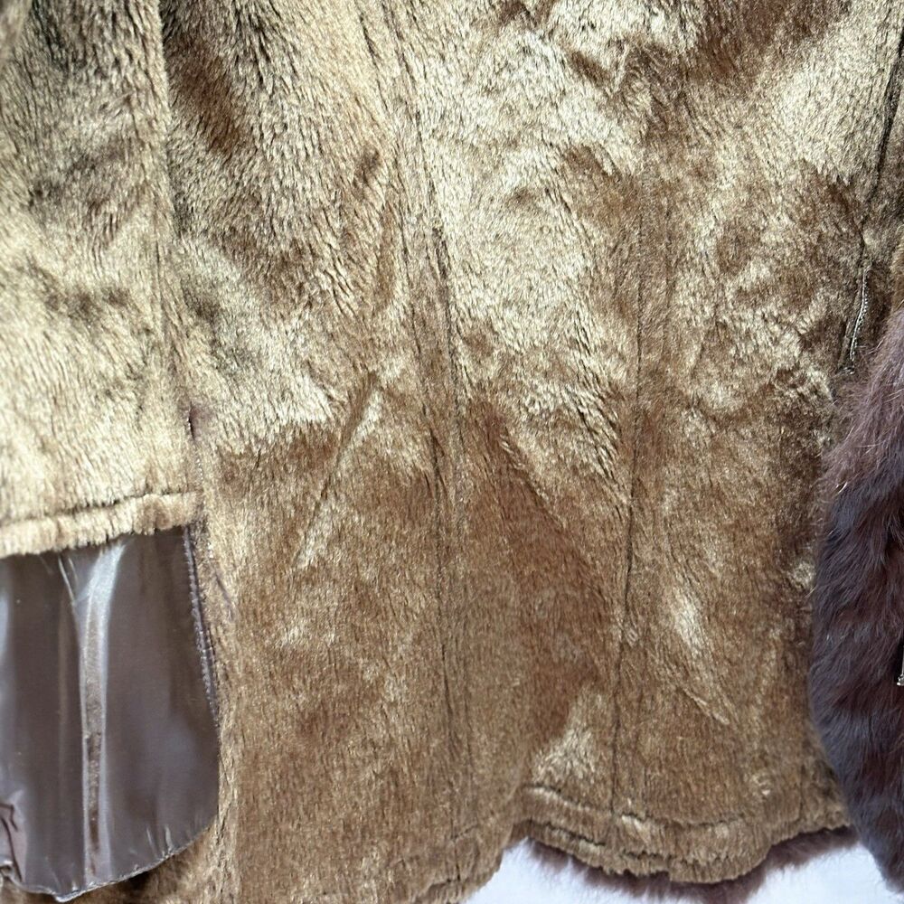VTG Cache Penny Lane Suede Faux Fur Trim Boho Afghan Toggle Jacket Women’s 6 - Picture 10 of 15